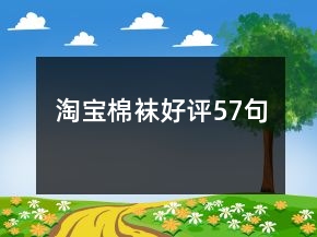 淘宝棉袜好评57句