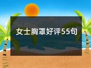 女士胸罩好评55句