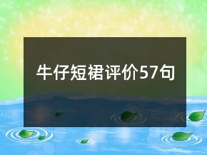牛仔短裙评价57句
