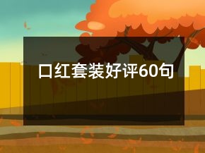 口红套装好评60句