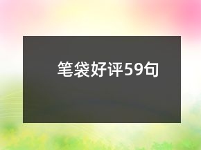 笔袋好评59句