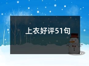上衣好评51句