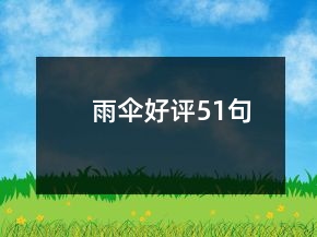 雨伞好评51句