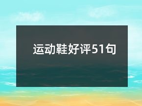 运动鞋好评51句