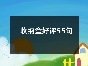 收纳盒好评55句