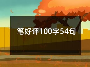 笔好评100字54句