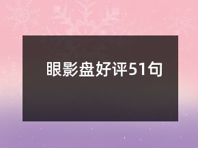 眼影盘好评51句