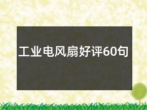 工业电风扇好评60句