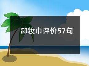 卸妆巾评价57句