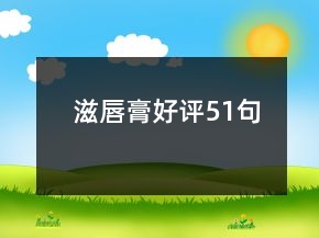 滋唇膏好评51句