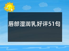 唇部湿润乳好评51句