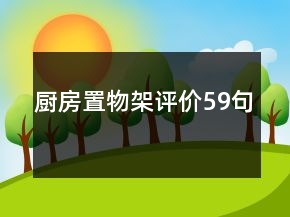 厨房置物架评价59句