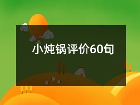 小炖锅评价60句
