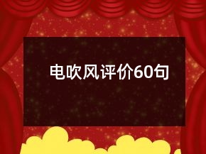 电吹风评价60句