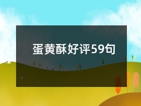 蛋黄酥好评59句