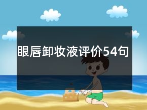 眼唇卸妆液评价54句