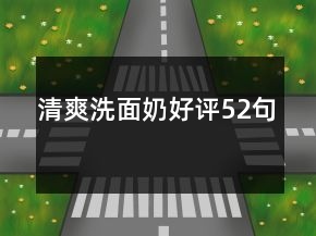 清爽洗面奶好评52句