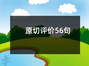 原切评价56句