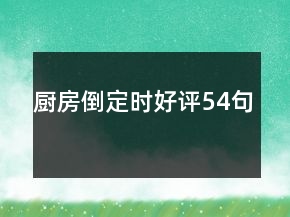 厨房倒定时好评54句