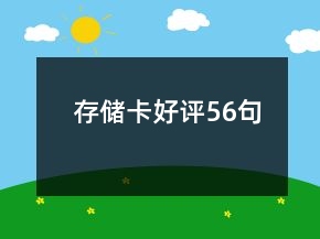 存储卡好评56句