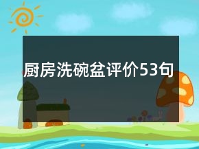 厨房洗碗盆评价53句