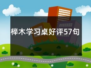 榉木学习桌好评57句