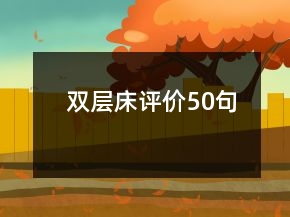 双层床评价50句