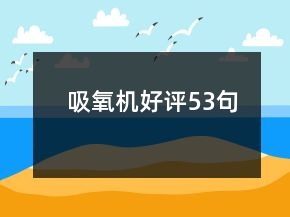 吸氧机好评53句