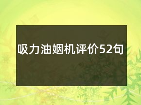 吸力油姻机评价52句