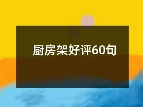 厨房架好评60句