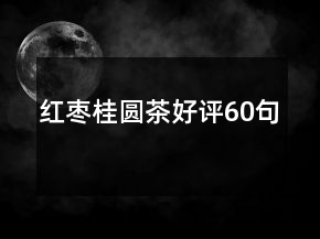 红枣桂圆茶好评60句