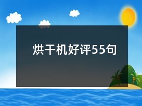 烘干机好评55句