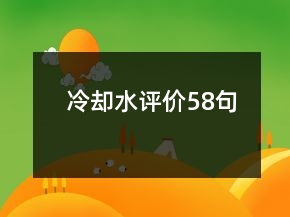 冷却水评价58句