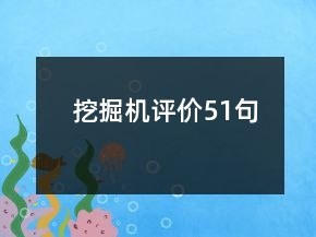 挖掘机评价51句