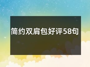 简约双肩包好评58句