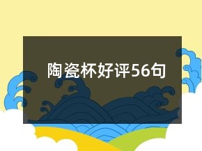 陶瓷杯好评56句