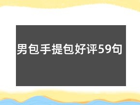 男包手提包好评59句