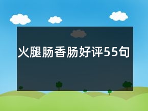 火腿肠香肠好评55句
