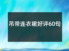 吊带连衣裙好评60句