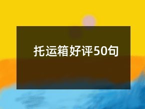 托运箱好评50句