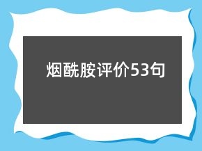烟酰胺评价53句