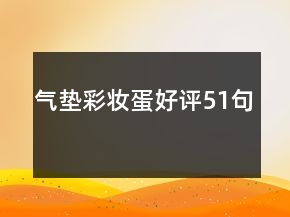 气垫彩妆蛋好评51句