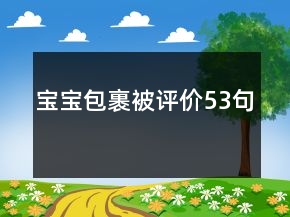 宝宝包裹被评价53句