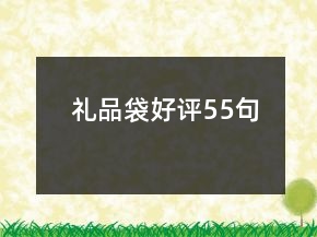 礼品袋好评55句