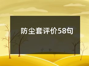 防尘套评价58句