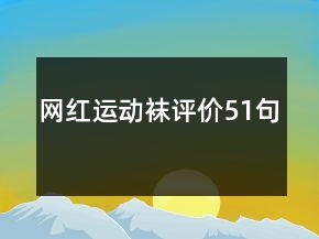 网红运动袜评价51句