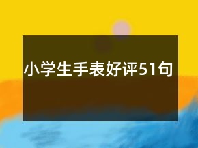 小学生手表好评51句