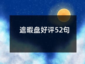 遮暇盘好评52句