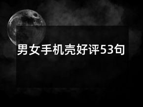 男女手机壳好评53句
