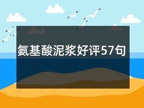 氨基酸泥浆好评57句